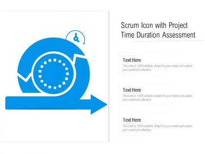 Scrum icon with project time duration assessment