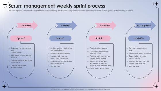 Scrum Management Weekly Sprint Process