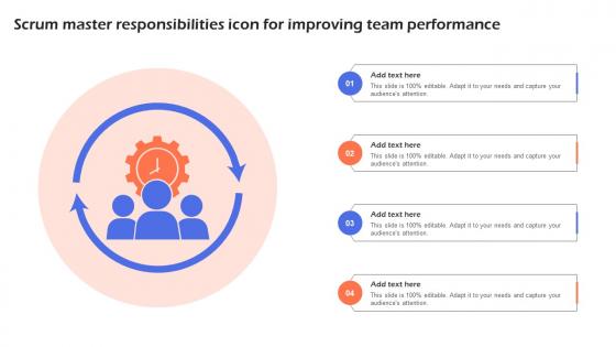 Scrum Master Responsibilities Icon For Improving Team Performance