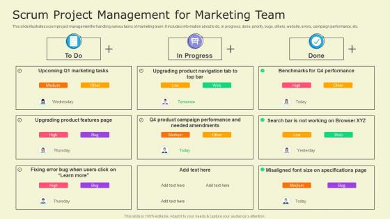 Scrum Project Management For Marketing Team