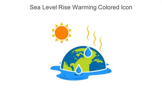 Sea Level Rise Warming Colored Icon In Powerpoint Pptx Png And Editable Eps Format