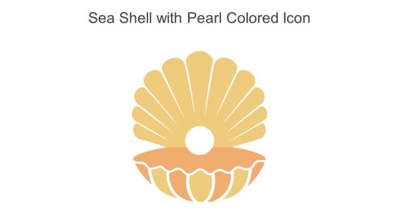 Sea Shell With Pearl Colored Icon In Powerpoint Pptx Png And Editable Eps Format
