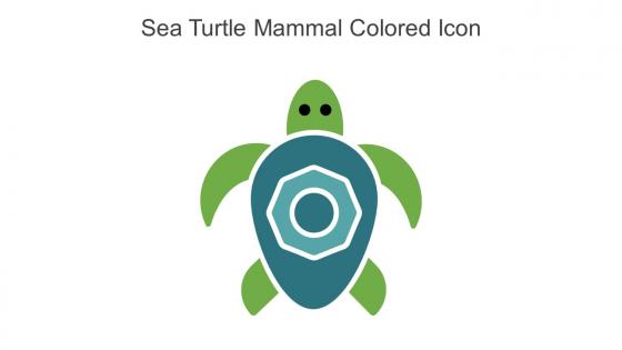Sea Turtle Mammal Colored Icon In Powerpoint Pptx Png And Editable Eps Format