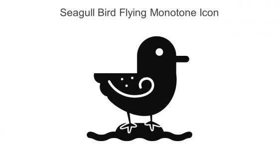 Seagull Bird Flying Monotone Icon In Powerpoint Pptx Png And Editable Eps Format