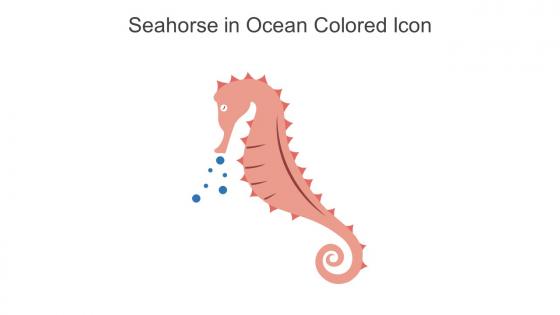 Seahorse In Ocean Colored Icon In Powerpoint Pptx Png And Editable Eps Format