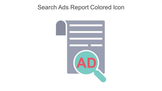 Search Ads Report Colored Icon In Powerpoint Pptx Png And Editable Eps Format