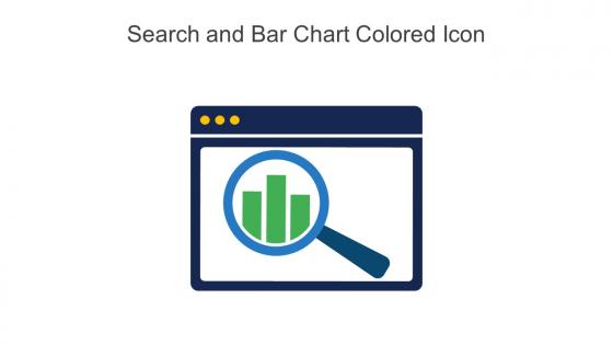 Search And Bar Chart Colored Icon In Powerpoint Pptx Png And Editable Eps Format