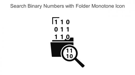Search Binary Numbers With Folder Monotone Icon In Powerpoint Pptx Png And Editable Eps Format