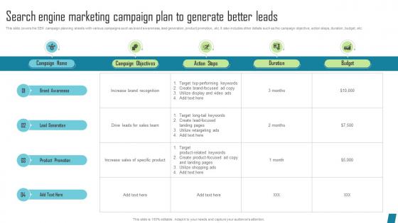 Search Engine Marketing Campaign Plan Innovative Marketing Tactics To Increase Strategy SS V