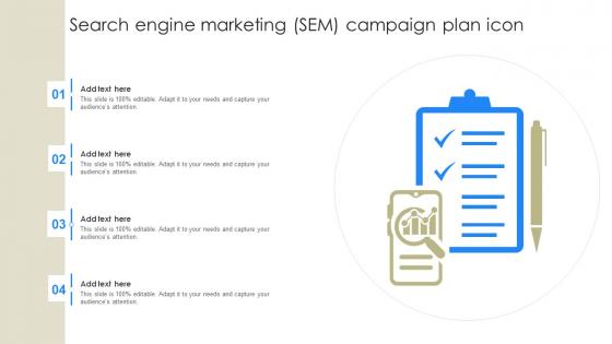 Search Engine Marketing Sem Campaign Plan Icon