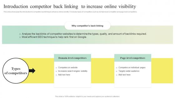 Search Engine Marketing Strategy To Enhance Introduction Competitor Back Linking To Increase Online MKT SS V