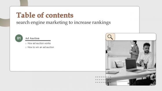 Search Engine Marketing To Increase Rankings Table Of Contents MKT SS V