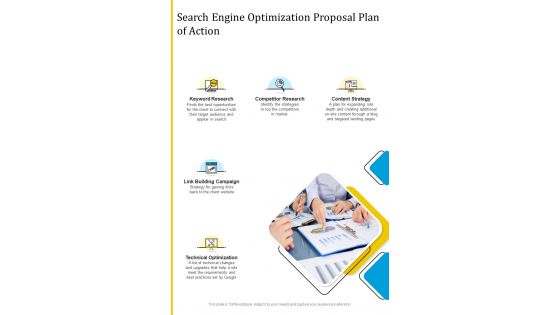 Search Engine Optimization Proposal Plan Of Action One Pager Sample Example Document