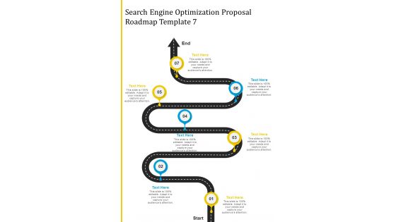 Search Engine Optimization Proposal Roadmap Template One Pager Sample Example Document