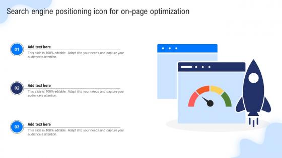 Search Engine Positioning Icon For On Page Optimization