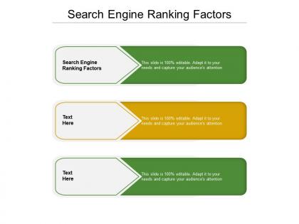 Search engine ranking factors ppt powerpoint presentation summary maker cpb
