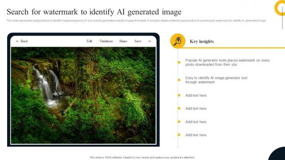 Search For Watermark To Identify AI Generated Image AI Text To Image Generator Platform AI SS V