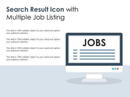 Search result icon with multiple job listing