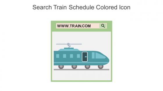 Search Train Schedule Colored Icon In Powerpoint Pptx Png And Editable Eps Format