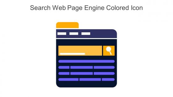 Search Web Page Engine Colored Icon In Powerpoint Pptx Png And Editable Eps Format