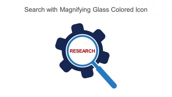 Search With Magnifying Glass Colored Icon In Powerpoint Pptx Png And Editable Eps Format