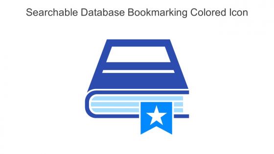 Searchable Database Bookmarking Colored Icon In Powerpoint Pptx Png And Editable Eps Format