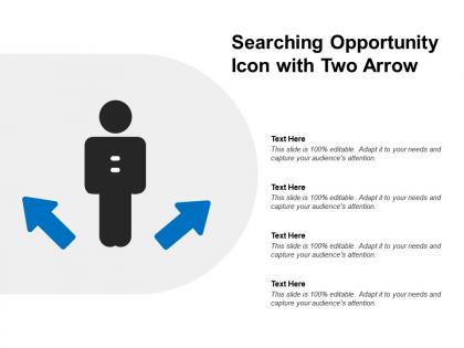 Searching opportunity icon with two arrow