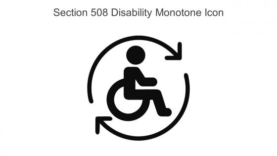 Section 508 Disability Monotone Icon In Powerpoint Pptx Png And Editable Eps Format