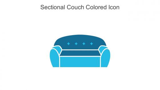 Sectional Couch Colored Icon In Powerpoint Pptx Png And Editable Eps Format