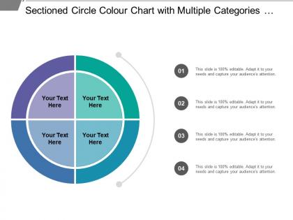 Sectioned circle color chart with multiple categories for details