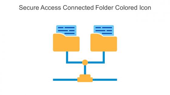 Secure Access Connected Folder Colored Icon In Powerpoint Pptx Png And Editable Eps Format