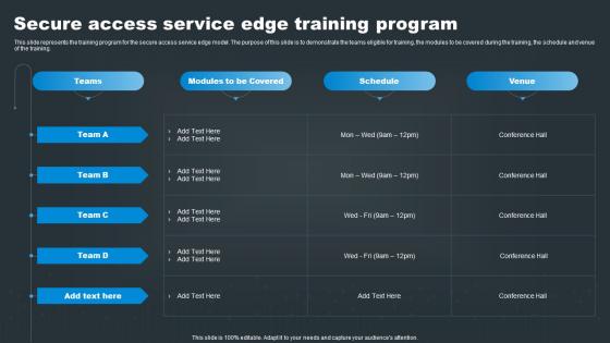 Secure Access Service Edge Training Program SASE Network Security