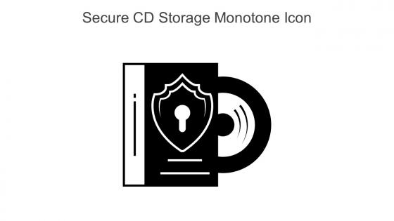 Secure CD Storage Monotone Icon In Powerpoint Pptx Png And Editable Eps Format