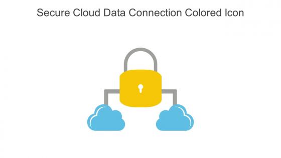 Secure Cloud Data Connection Colored Icon In Powerpoint Pptx Png And Editable Eps Format