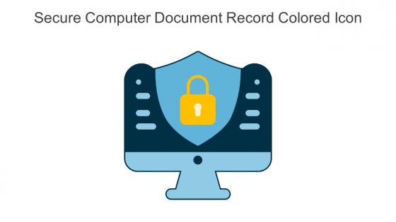 Secure Computer Document Record Colored Icon In Powerpoint Pptx Png And Editable Eps Format