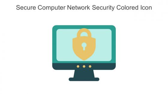 Secure Computer Network Security Colored Icon In Powerpoint Pptx Png And Editable Eps Format