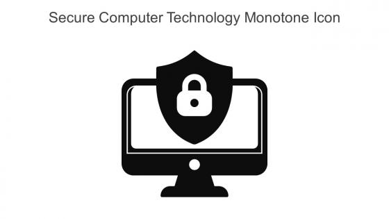 Secure Computer Technology Monotone Icon In Powerpoint Pptx Png And Editable Eps Format