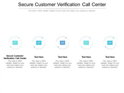 Secure customer verification call center ppt powerpoint presentation file tips cpb