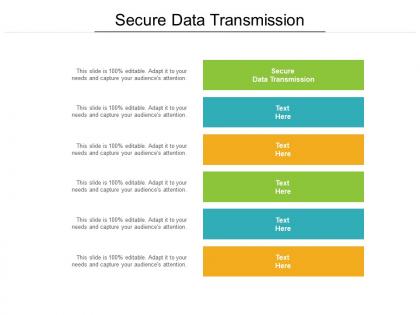 Secure data transmission ppt powerpoint presentation infographics microsoft cpb