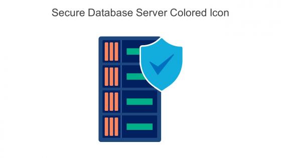 Secure Database Server Colored Icon In Powerpoint Pptx Png And Editable Eps Format