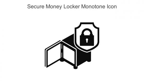 Secure Money Locker Monotone Icon In Powerpoint Pptx Png And Editable Eps Format