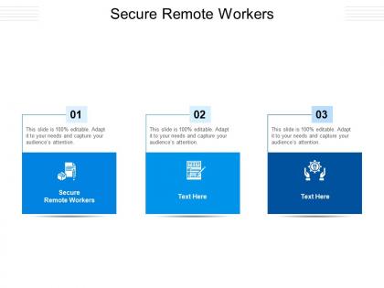 Secure remote workers ppt powerpoint presentation summary ideas cpb