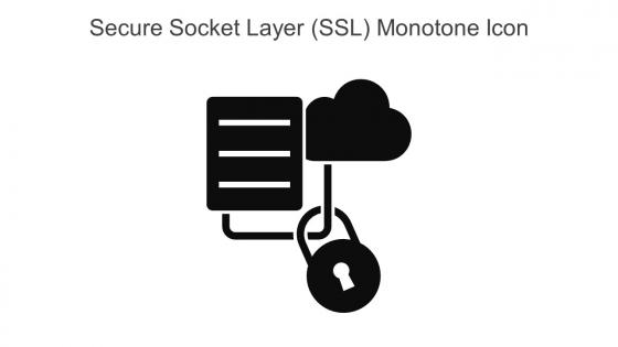 Secure Socket Layer SSL monotone Icon In Powerpoint Pptx Png And Editable Eps Format