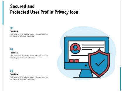 Secured and protected user profile privacy icon