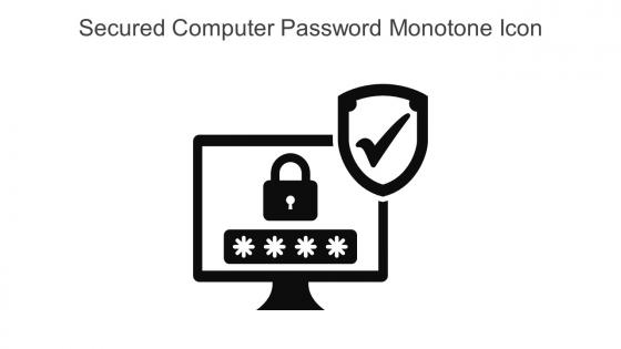 Secured Computer Password Monotone Icon In Powerpoint Pptx Png And Editable Eps Format