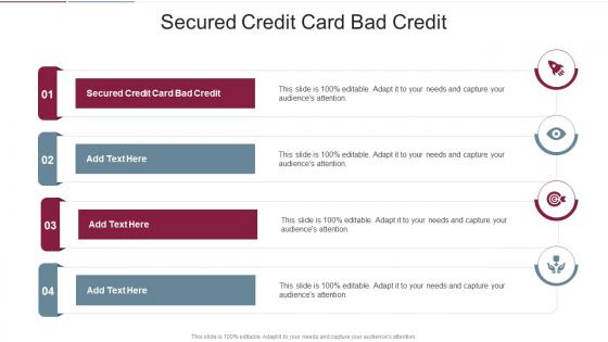 Secured Credit Card Bad Credit In Powerpoint And Google Slides Cpb