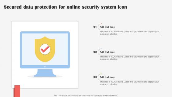 Secured Data Protection For Online Security System Icon