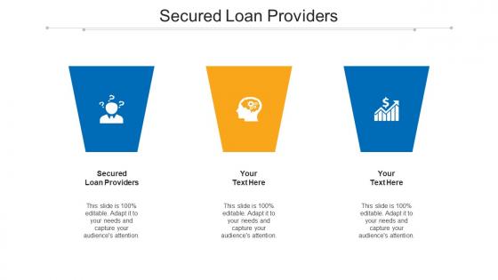 Secured Loan Providers Ppt Powerpoint Presentation Slides Background Image Cpb