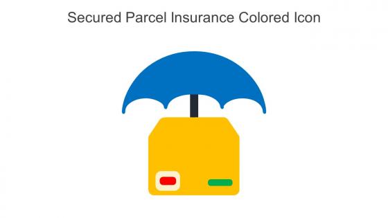Secured Parcel Insurance Colored Icon in powerpoint pptx png and editable eps format
