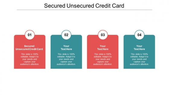 Secured unsecured credit card ppt powerpoint presentation slides graphics example cpb